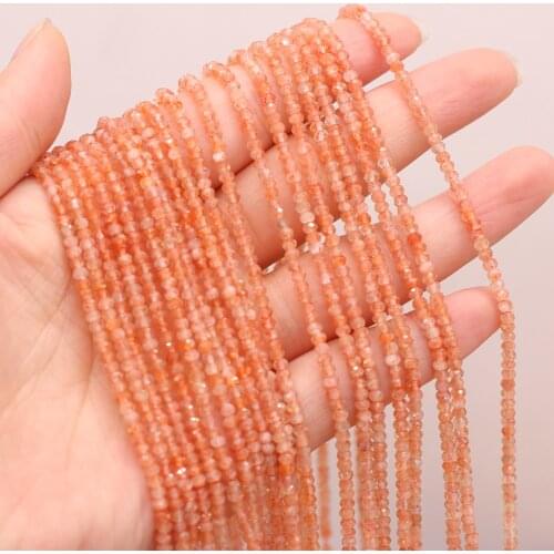 New Style Natural Stone Bead Section Golden Sun Stone Small Beads For DIY Jewelry Making Necklace Bracelet Earrings Accessory