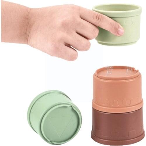 New Type Puzzle Stacking Cup Science Education Bathtub Bath Stacking Christmas Toy Toy Tower Early Education Gift Ring T2C0