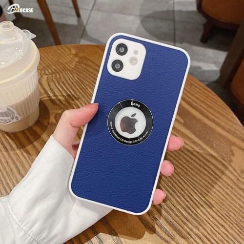 Official Straight Edge PU Solid Color Phone Case For IPhone 12 Pro Max Simple Fashion Cover IPhon IPhone 11 11Pro Max Mini Cases