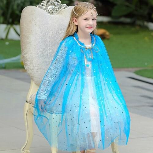 Girls Elsa Dress Princess Costume Christmas Carnival Children Dress up Kids Dresses for Girls Clothing Cloak 2-10 Years