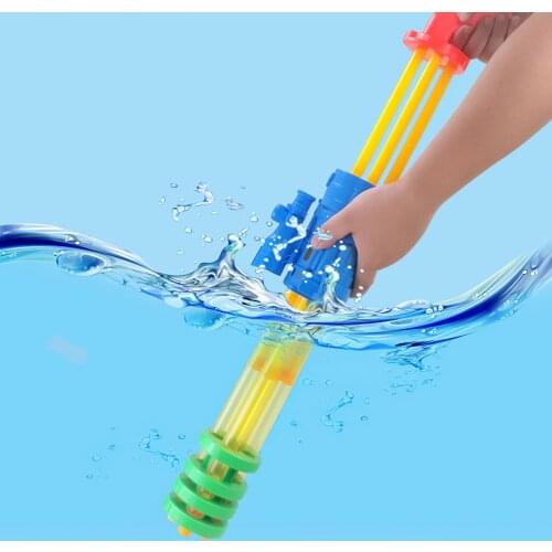 Beach Portable Gatling Pull Water Gun Summer Funny Plastic Water Blaster Soaker Gun Toy Outdoor Swimming Pool Pumping Water Guns