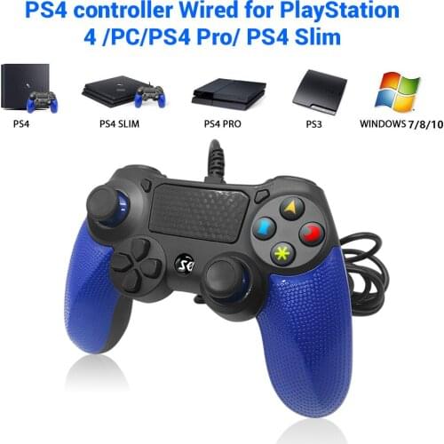 Wired Game controller for PS4 Controller for Sony Playstation 4 for DualShock Vibration Joystick Gamepads for Play Station 4