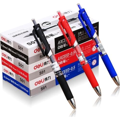 New 0.5mm Gel pen&refill set Office supplies Stationery gel pens for students writing Black Red Blue High quality gel pen refill