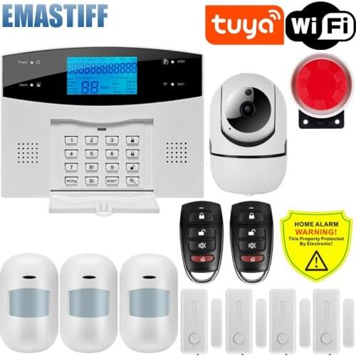 Wifi GSM PSTN Alarm System Wireless & Wired Detectors Alarm Smart Home Relay Output APP English/Russian/Spanish