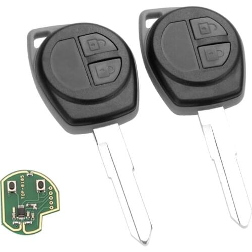 Yetaha 2pcs Car Keyless Smart Remote Key 2 Buttons 433 MHz For Suzuki Swift SX4 1989-2017 With ID46 Chip HU87 Blade