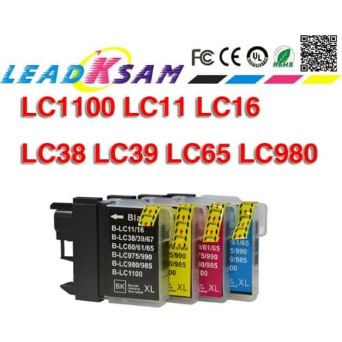 Ink Cartridges Compatible for Brother LC1100 LC11 LC16 LC38 LC39 LC65 LC980 DCP 385C DCP-390CN DCP-395CN DCP-535CN DCP-585CW