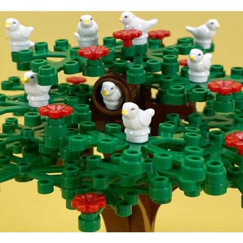 Compatible Animals Mini Blocks Construction Toys MOC Farm Bird Chicken Dog Rabbit Building Bricks Part City DIY Toy for Children