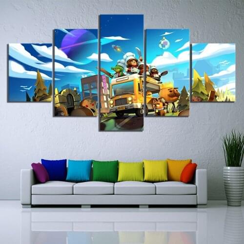 Modern Home Decoration For Living Room Wall 5 Pieces Overcooked 2 Game Paintings Art HD Prints Poster Modular Pictures Canvas