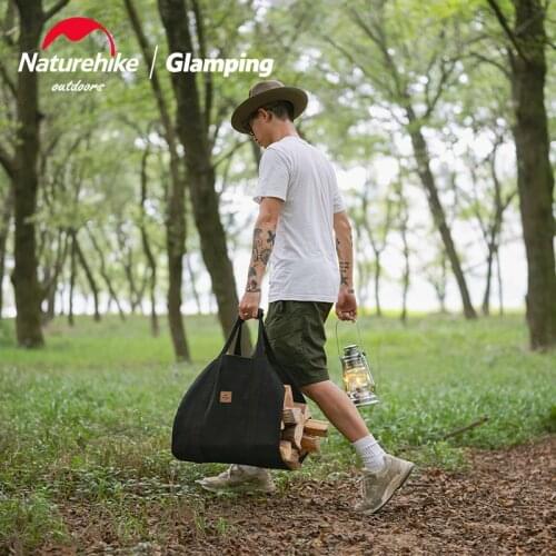 Naturehike Canvas Firewood Bag Outdoor Multipurpose Camping Handle Storage Bag Tear Resistant Fabric Thickened Portable Storage