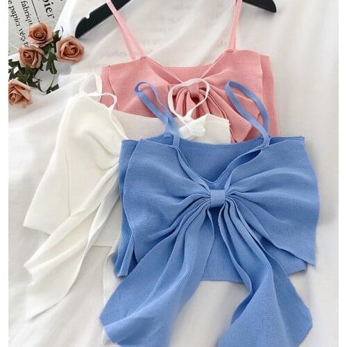 Camisole Tanks Crop Top Womens Sexy Lace Chest Binder Big Bow Top Tops KnittedLady Camis Spaghetti Tube Tops Inc Reto Corset