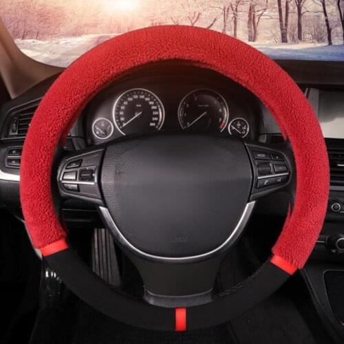 Universal Warm plush in winter Car Steering-wheel Cover 38CM Sport styling Auto Steering Wheel Covers Anti-Slip 15 inches