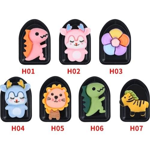 1Pcs Mini Cartoon Animal Car Seat Back Hooks Creative Cute Car Sticky Multifunctional Hook Organizer Car Interior Accessories