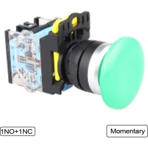 5 PCS Push button switch Mushroom button Latching OR Momentary Waterproof IP65 LA115-B5-11M-G