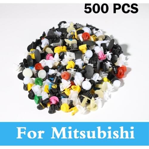 500x Car Mixed Auto Bumper Rivet Retainer Push For Mitsubishi Pajero Mini Rvr Montero Sport Outlander Space Star Mirage Montero