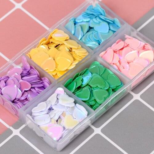 6Grid/Box PVC Confetti Glitter 3D Sequins Mixed Powder Paillettes Party Craft DIY Nail Art Wedding Decoration Sewing Accessories