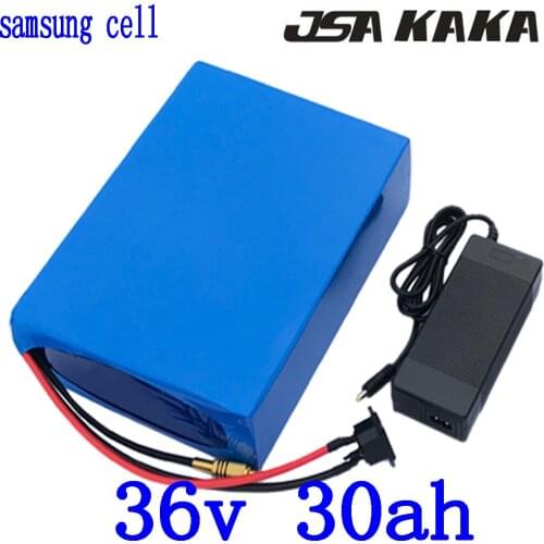 1000W 36V electric bike battery 36V 30AH Lithium battery use samsung cell 36V 30AH ebike battery with 30A BMS 42V 5A charger