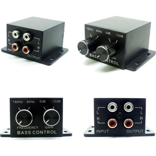 Auto Subwoofer Power Car Amplifier Audio Regulator Bass Equalizer Crossover Controller RCA Adjust Line Level Volume Autoradio