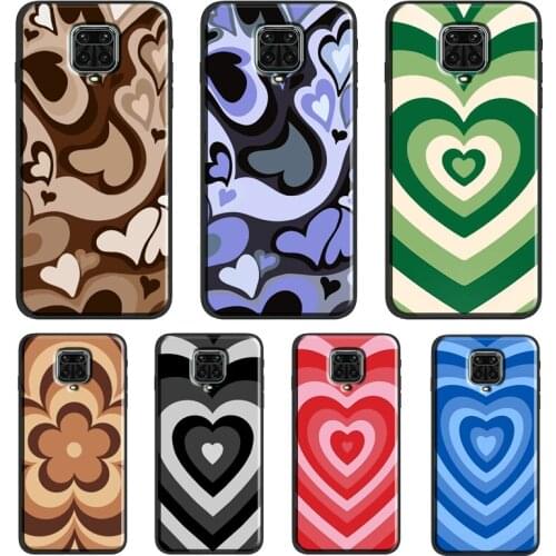 Latte Love Brown Heart Swirl Aesthetic Funda For Xiaomi Redmi Note 10 Pro Note 9 Pro Note 8 Pro 7 K40 8T 9S 9A 9C 9T Case Cover