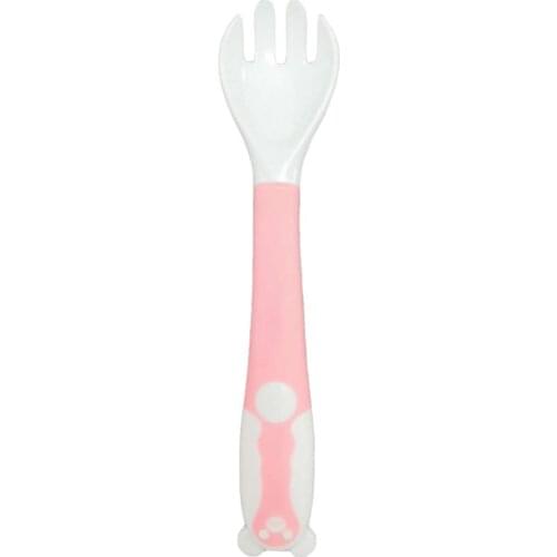 Baby Spoon Fork Set Food Bending Feeding Elbow Training Twisting Bendable Tableware AN88