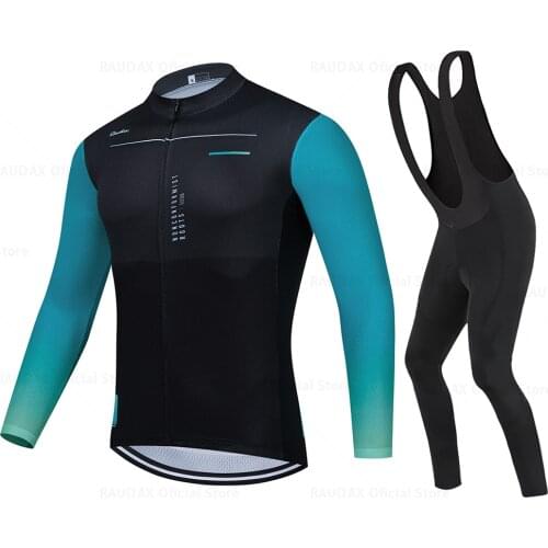 Raudax Team Team Cycling Jersey Road Bike Spring Summer Cycling Clothing MTB Cycling Bib Pant Ropa Ciclismo Triathlon