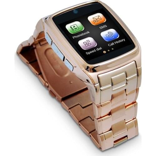 Hot Model stainless steel smart watch smart mobile watch phone wristwatch with support SD card Smart watch metal case and belt