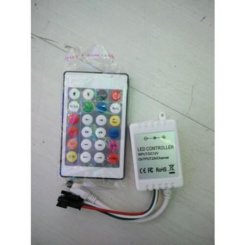 5pcs/lot New arrived 1x 24Key DC12V IR Remote Controller WS2812B Contoller WS2811 200 Change Max 1-512 Pixel LED Controller