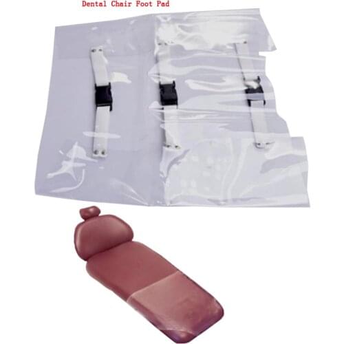 Clear Plastic Dental Chair Cushion Foot Mat Pad Dental Seat Unit Dustproof Cover Protector With Elastic Bands Clinic Supply