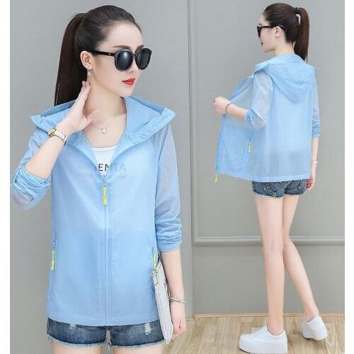 Big Size Women Breathable Loose Anti Uv400 Jacket Sunscreen Sun-Proof Jacket Ultrathin Casual Sun Protective Coat Jacket S-2XL