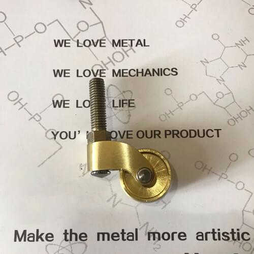 4PCS/Lot Brass Casters Wheels for Furniture, Antique Swivel Casters with 8mm Thread Rod, 25mm Wheel Replacement for Chairs