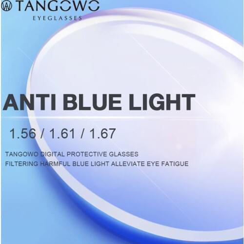 1.56 1.61 1.67 (+10.00~-10.00) Anti Blue Light Prescription CR-39 Resin Aspheric Glasses Lenses Myopia Hyperopia Presbyopia Lens