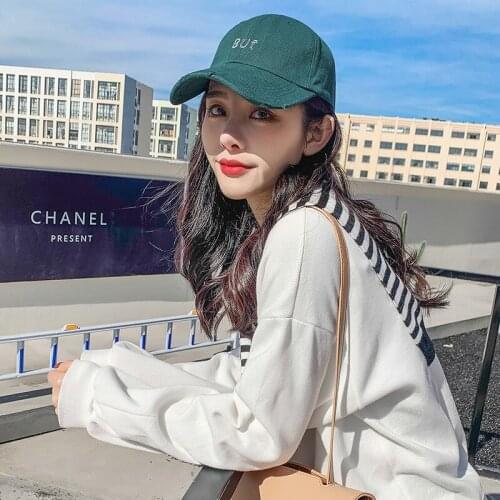 2021 new sunscreen cap female letters but embroidered baseball cap simple fashion four seasons can wear cap male trend