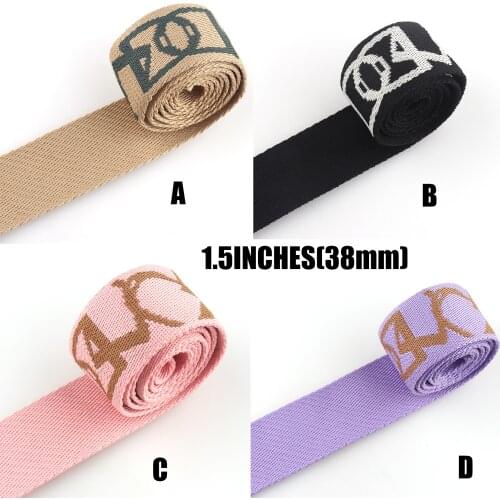 Striped Webbing Ribbon 38mm(1.5") Belt Strap Webbing strap For Bag Purse Cotton sewing for Lanyard Handbag Leash Craft