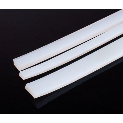 Solid Silicone Strip Heat-resistance High Temperature Proof Flat Seal Bar 2 - 30mm x 2 - 10mm 10M Translucent