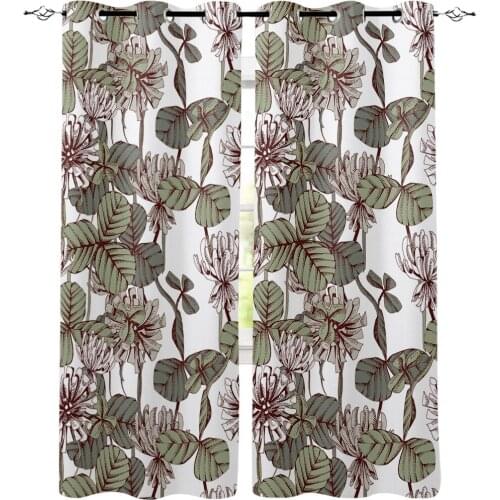 Chic Flower Floral Vintage Room Curtains Large Window Living Room Bathroom Drapes Print Window Treatment Window Treatment