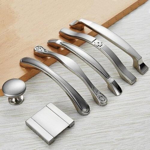 JD Zinc Alloy Modern Cabinet Handles Kitchen Cupboard Door Pulls Drawer Knobs Handles Wardrobe Pulls Furniture Handle Hardware