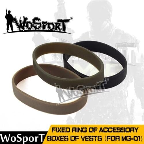 4pcs/pack Tactical Fixed Ring Silicone Tape Band of Vests Accessory Boxes for MG-01 Mag Pouch