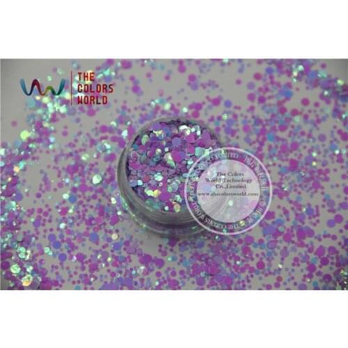 RI321-197 Mix Colors Dot shapes round Glitter for nail art ,nail gel,makeup and DIY decoration