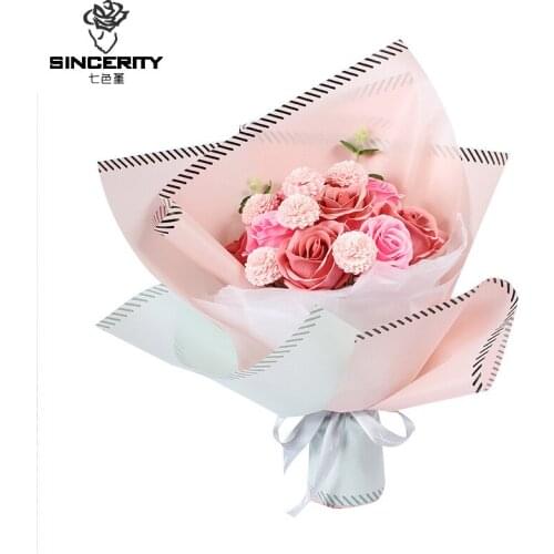 20pcs/lot Flower Packaging Paper Candy Color Packaging Material Paper Bouquet Florist Supplies Gift Wrapping Paper