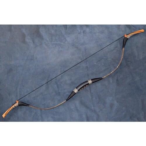 Chinese Traditional Handmade Real Snakeskin Longbow Recurve Bow For Archery Hunting