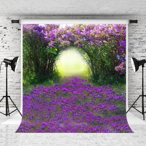 VinylBDS 5X7FT Photography Backdrops Lavender Hollow Cartoon For Wedding Fantasy Photography Scenic Backdrops