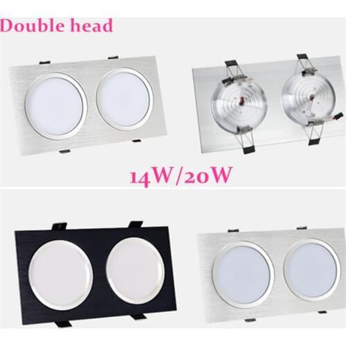 Recessed Square Dimmable LED Downlights 7W 10W 14W 20W COB LED Ceiling Lamp AC85-265V LED Spot Lights Wall Lamp Indoor Lighting