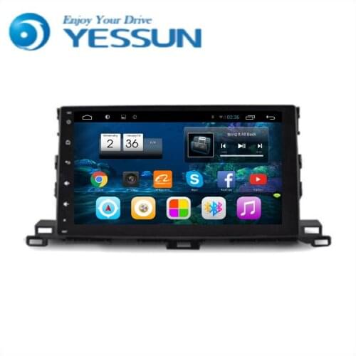 YESSUN Android Radio Car DVD Player For Toyota highlander stereo radio multimedia GPS navigation with WIFI Bluetooth AM/FM