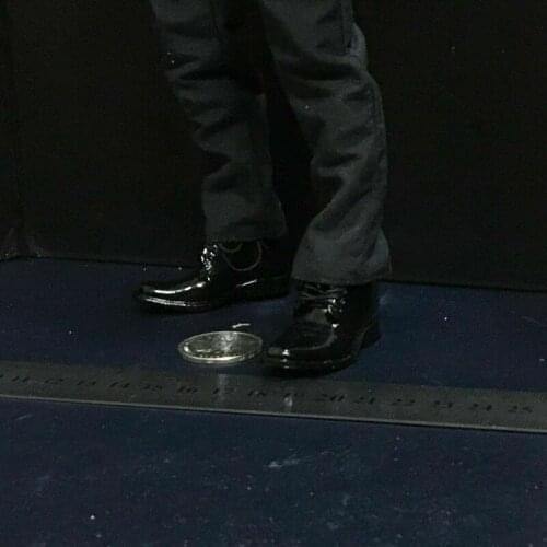 1/6 Scale Man Black Tie Shoes Model for 12" Male Toys Action FIgure