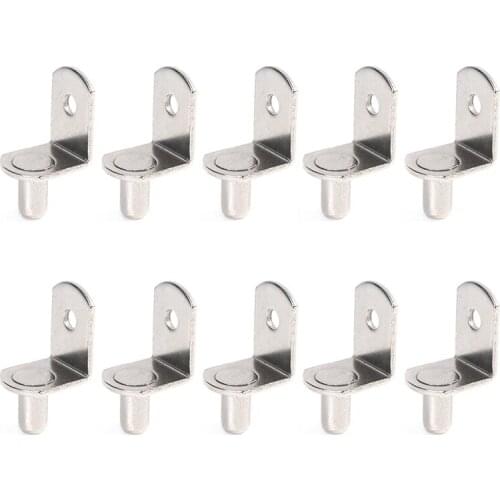 10Pcs Shelf Support Pins Stud Shelves Seperator Fixed Cabinet Cupboard Furniture Shelf Bracket Wall Mount Bracket Support Holder