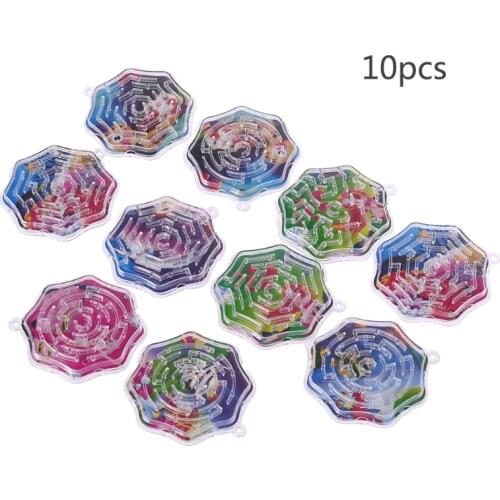10Pcs Magic Octagon Puzzle Speed Labyrinth Track Maze Toy For Children Kids Gift