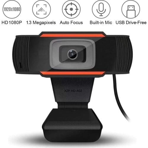 1080P/720P HD Webcam Computer Camera Video Conference Camera with Noise Reduction Microphone USB Plug & Play for Meeting