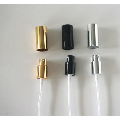 18/410 Essential Oil Bottles 10-100pcs Black/gold/silver Atomized Aluminum Spray Nozzle Emulsion Pump Lotion Pump Press Bottle