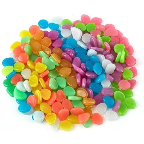 20pcs Glow in the Dark Garden Pebbles Glow Stones Rocks for Walkways Garden Yard Decor Luminous Stones