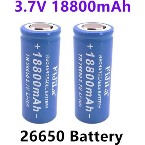2021 New 3.7V 26650 Battery 18800mAh Li-ion Rechargeable Battery For LED Flashlight Torch Li-ion Battery accumulator battery