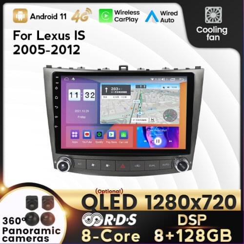 IPS Android 10.0 Car Radio DVD Player For Lexus IS250 IS300 IS200 IS220 IS350 2005-2012 Stereo 2 Din Head Unit GPS Navigation